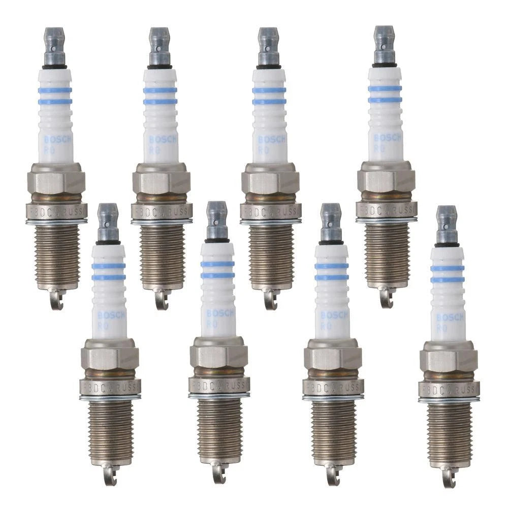 Set of 8 Bosch F8DC4 Spark Plugs for Mercedes Benz