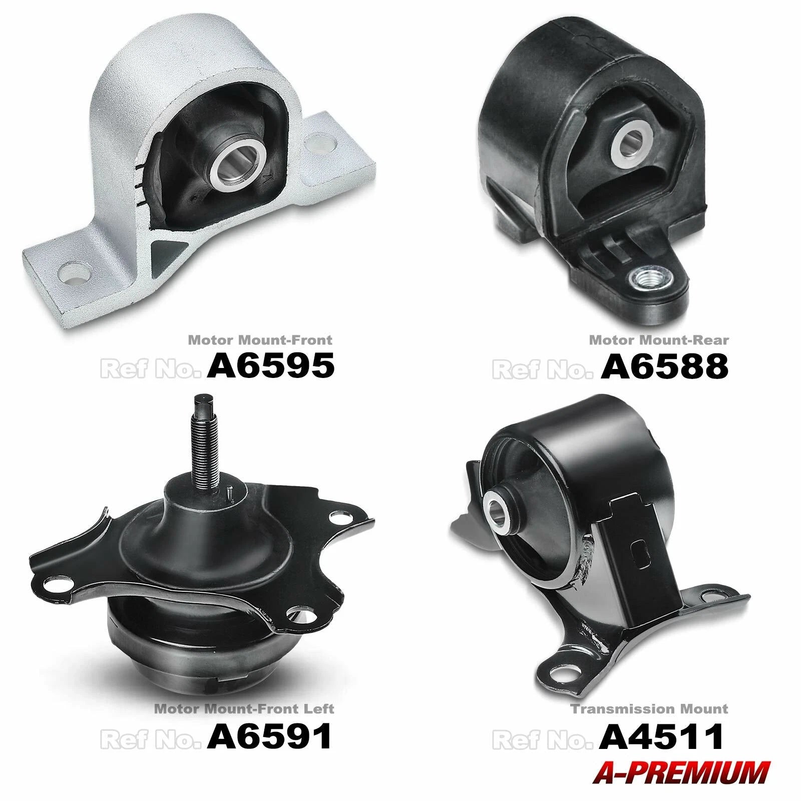 Set of 4 Engine Motor and Transmission Mounts for Honda Civic (2001–2005)