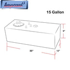 15 Gallon Aluminum Racing Fuel Cell Gas Tank & Cap & Level Sender for US Models