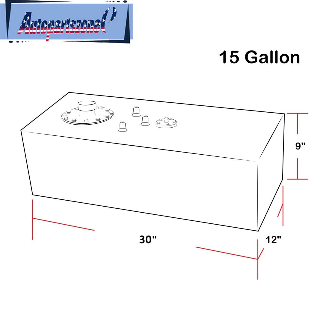15 Gallon Aluminum Racing Fuel Cell Gas Tank & Cap & Level Sender for US Models