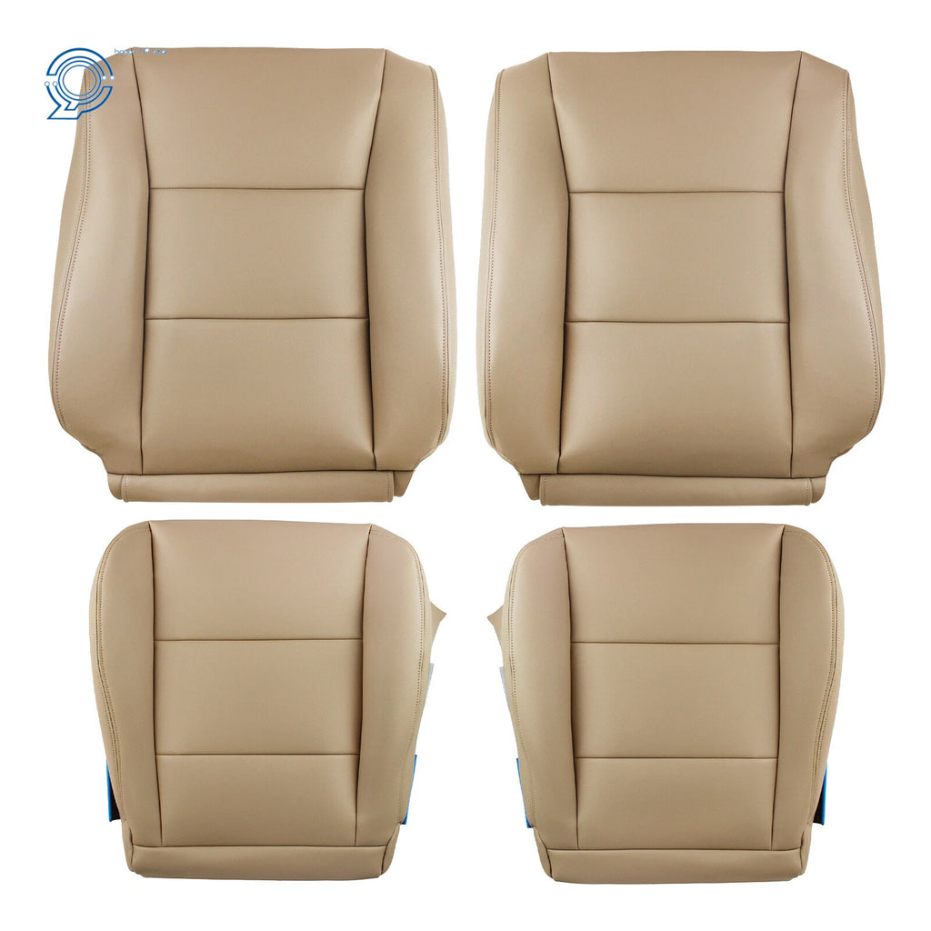 Set of 2 Leather Tan Back Seat Covers for Toyota Land Cruiser (1998–2007)