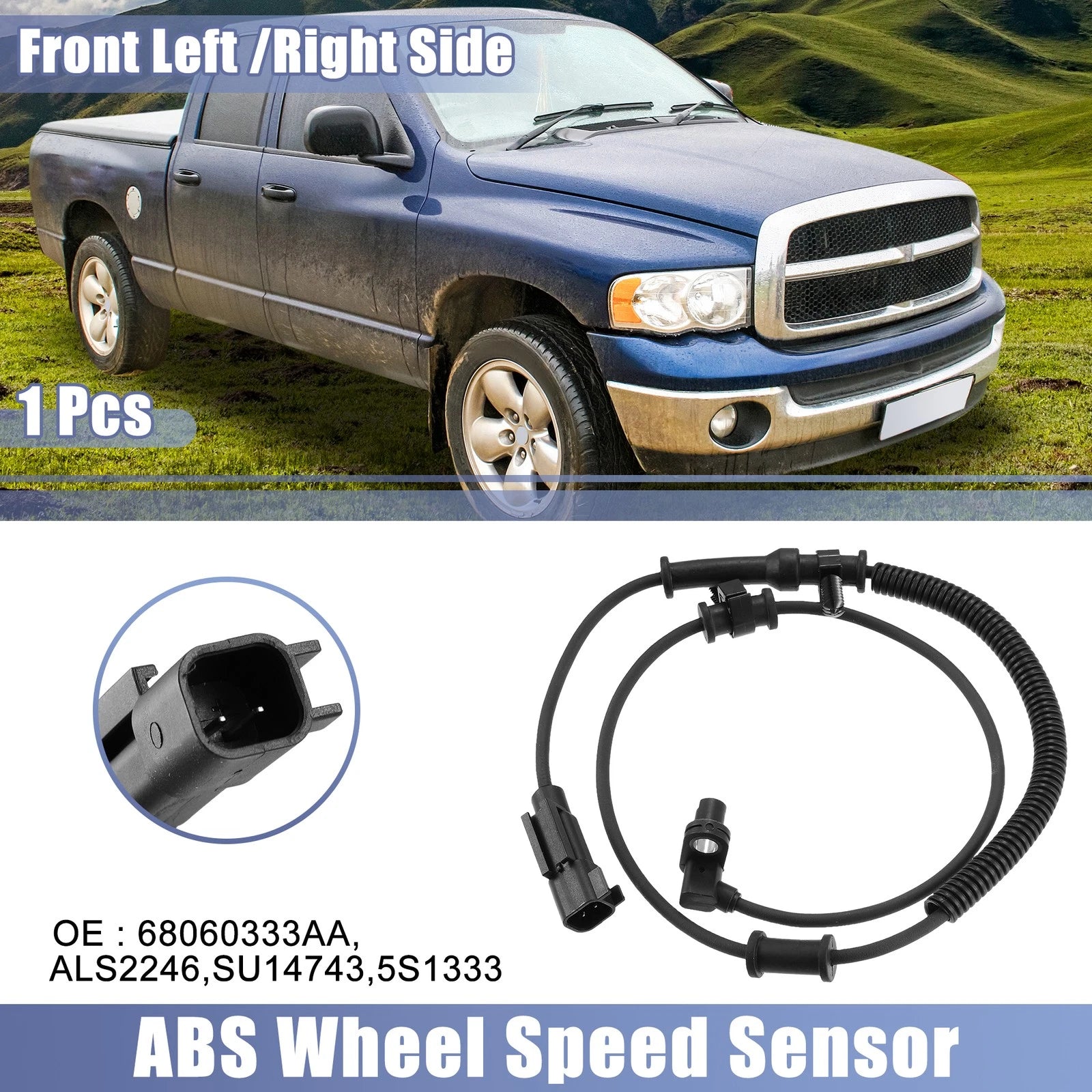 ABS Wheel Speed Sensor Set for Dodge Ram 1500 (2013–2018) 68060333AA