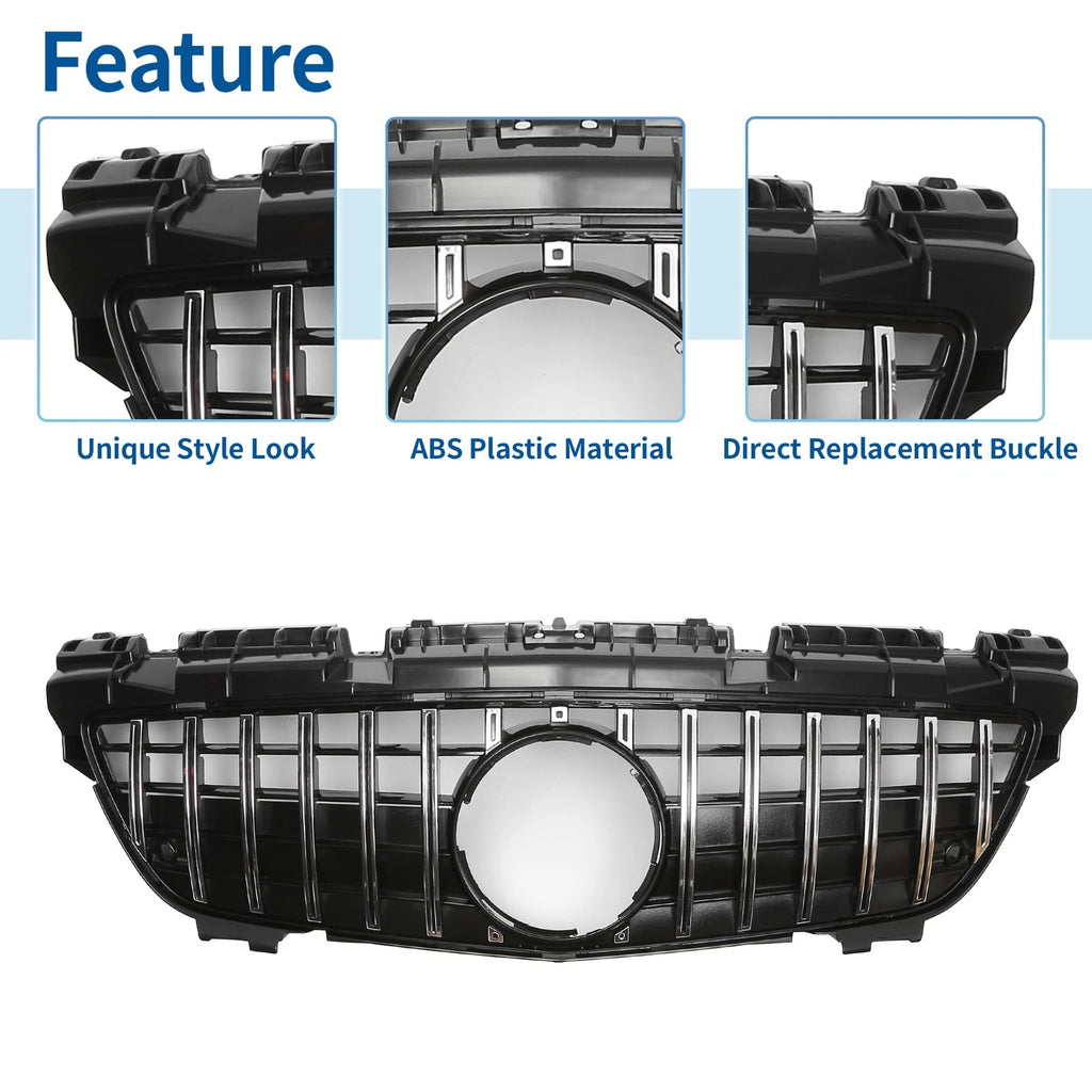 Front Upper Bumper Grille for Mercedes-Benz SLK200 (2000–2004) Chrome