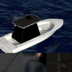 Black Oxford T Top Console Cover for Boats (Marine Grade, Quick Install)