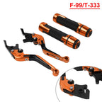 Orange Extendable Brake Clutch Levers Grips Set for Speed Triple 1050 (2005-2015)