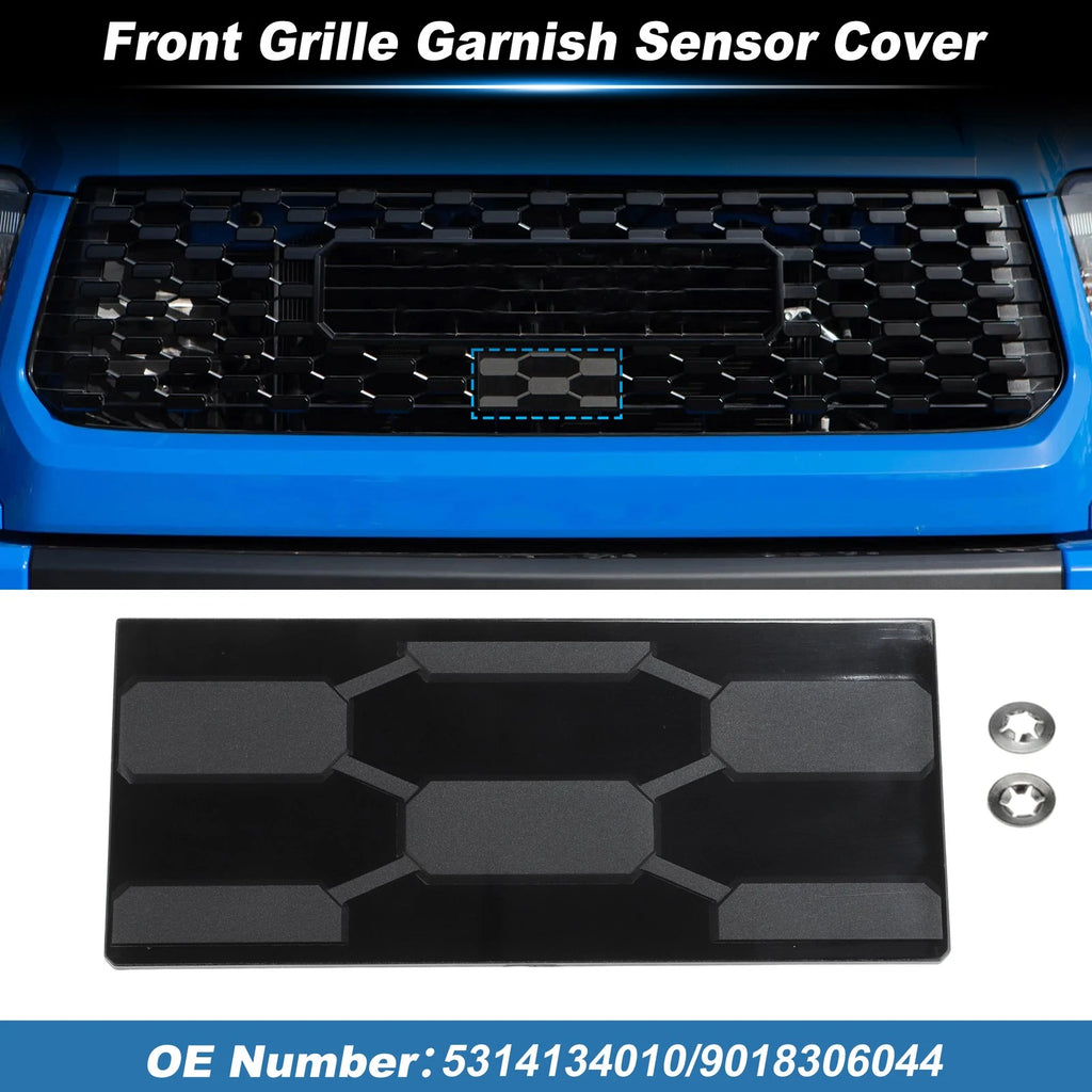 Front Grille Garnish Radar Sensor Cover for Toyota Tundra TRD PRO (2018–2021)