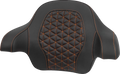 SADDLEMEN Tour-Pak Passenger Pad for Harley FLH/FLT (Tri-Gripper, Orange Stitch)