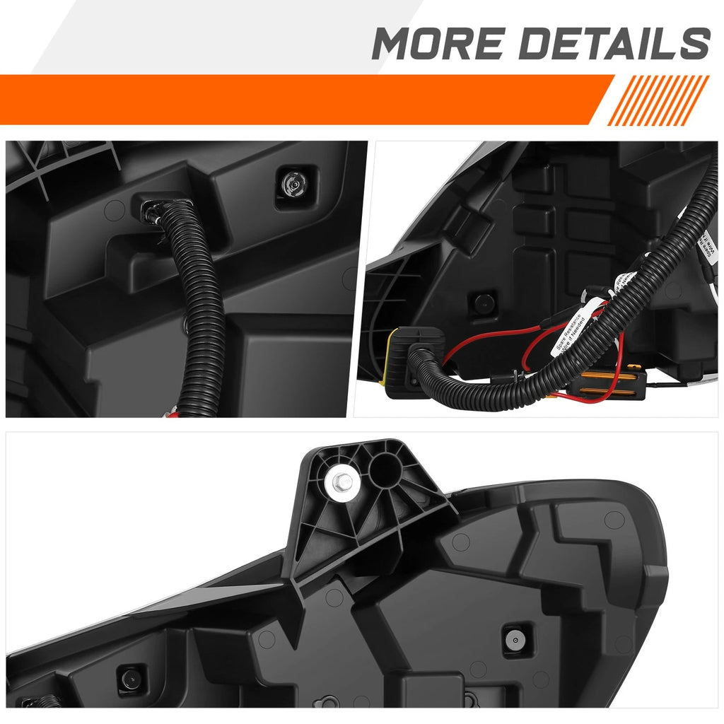 OE Style Projector Headlight for 4Runner (2014–2020) Black Housing Amber Corner