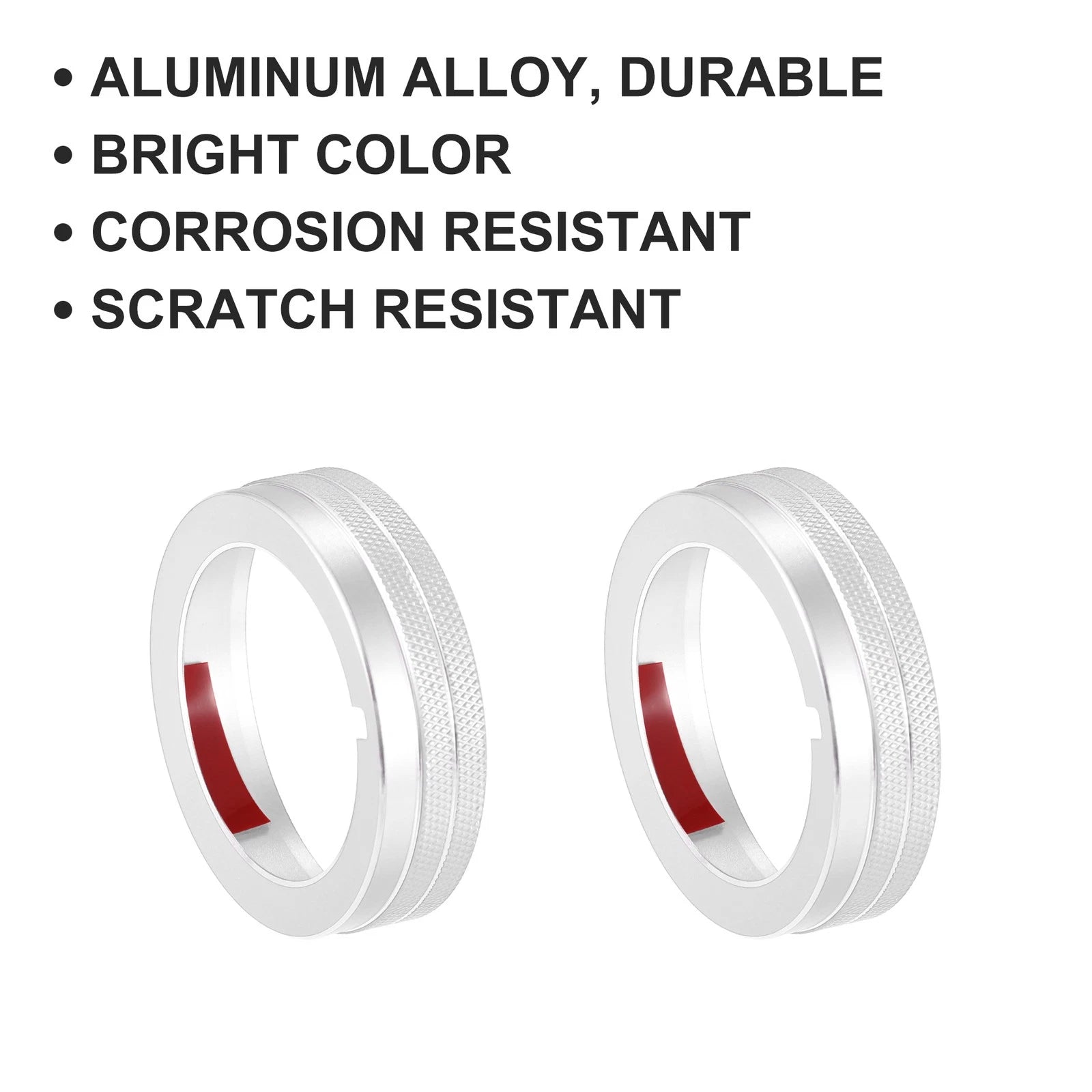 Set of 3 AC Air Conditioner Switch Knob Covers for Mazda CX-3 (2015) Silver Tone
