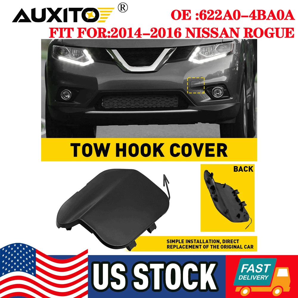 Front Bumper Tow Hook Cap for Nissan Rogue (2014–2016)