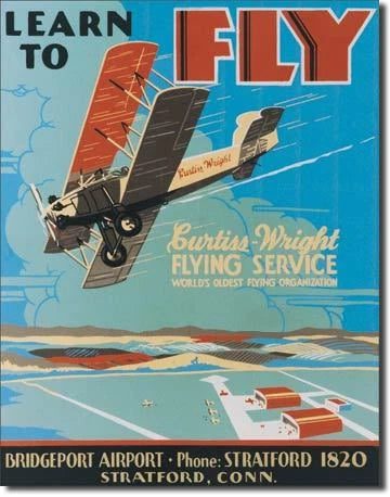 Vintage Replica Tin Metal Sign for Airplane Jet