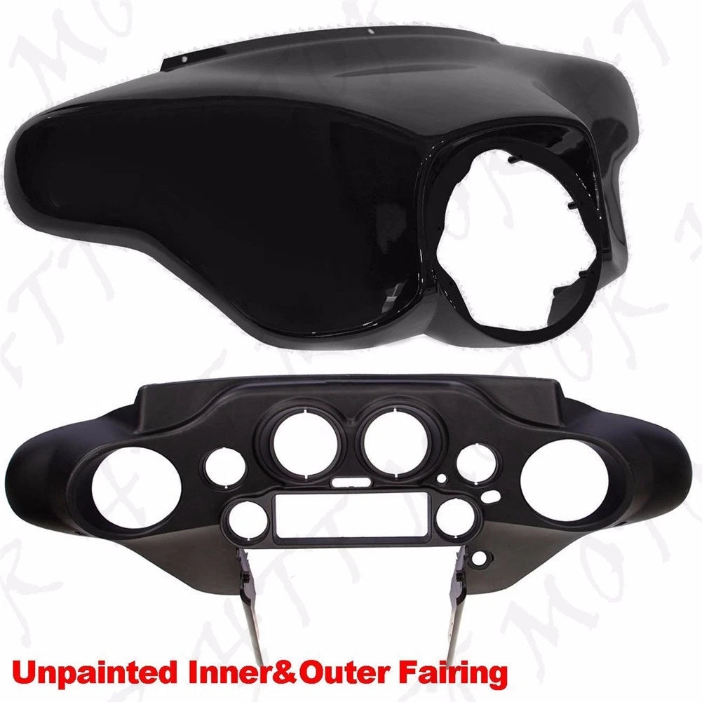 Unpainted Batwing Front Inner & Outer Cowl Fairing for Harley Touring (1996–2013)