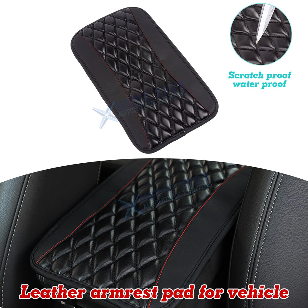 Armrest Cushion Pad for Universal Car (32x19cm) (Gloss Black)