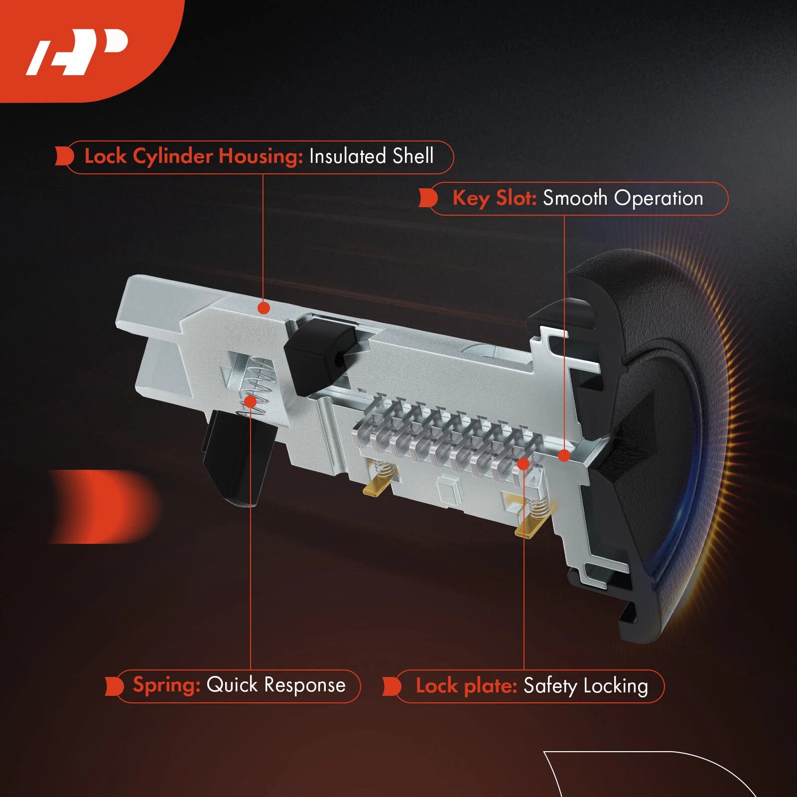 Ignition Lock Cylinder with Keys for Ford Mustang LTD (1979-1993)