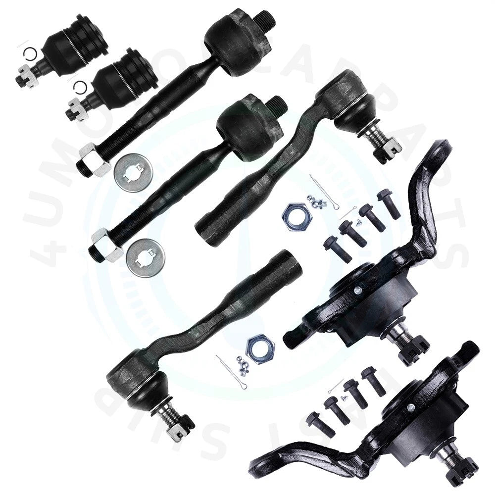 Set of 8 Ball Joints and Tie Rod Ends for Toyota Tundra Sequoia