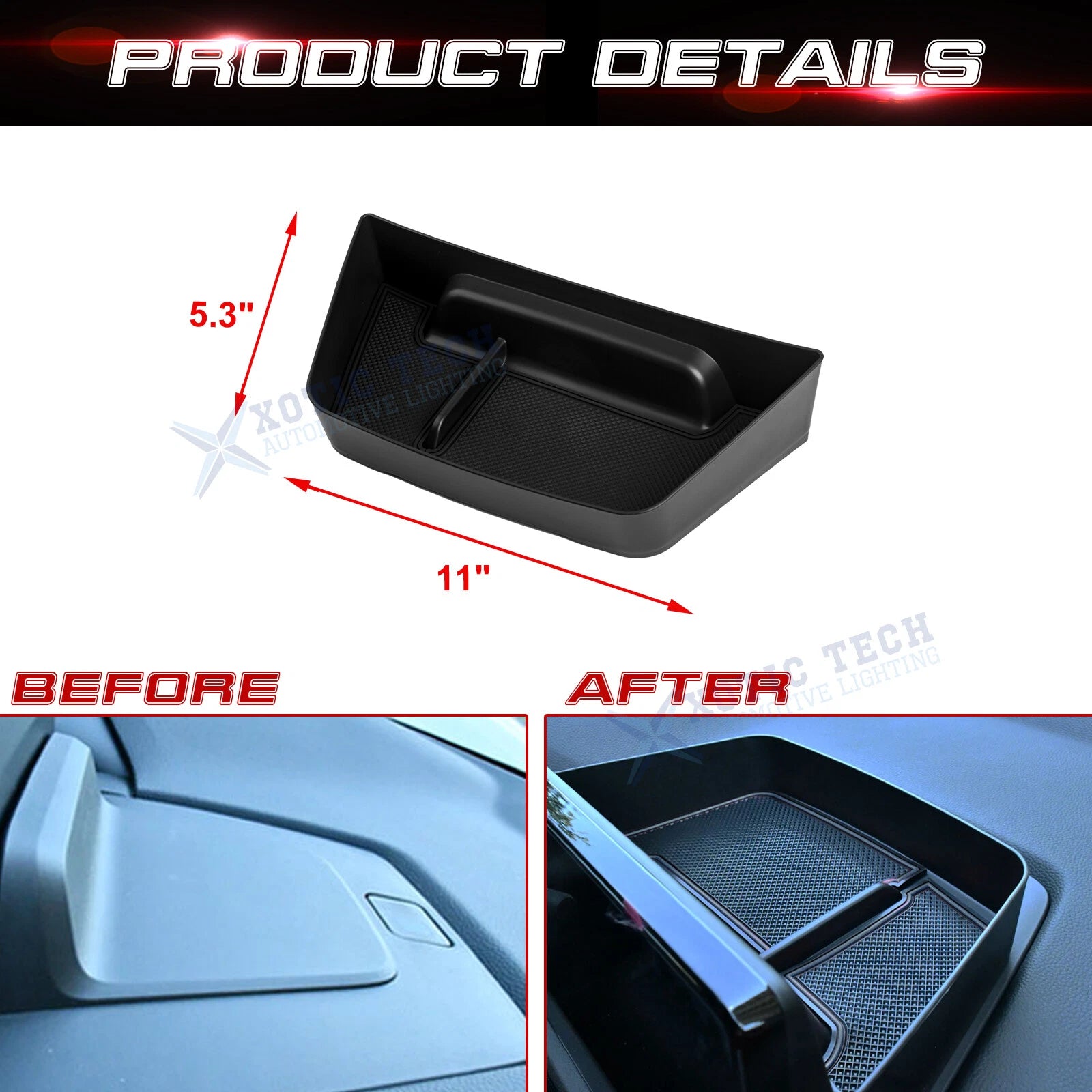 Center Console Dashboard Storage Insert Organizer Tray for Honda CR-V (2023-2025)