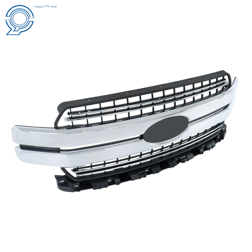 Lariat Style Front Bumper Grille for Ford F-150 (2018-2020) Chrome Trim