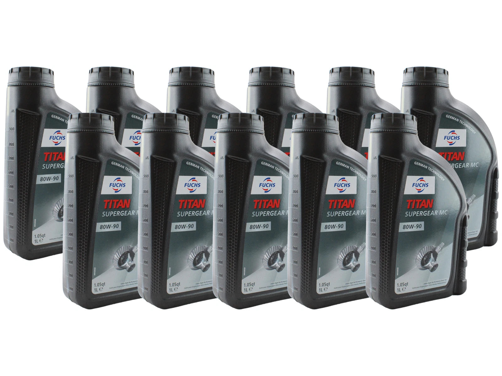 Set of 11 Fuchs TITAN SUPERGEAR MC SAE 80W-90 Gear Oil for Audi BMW Ford