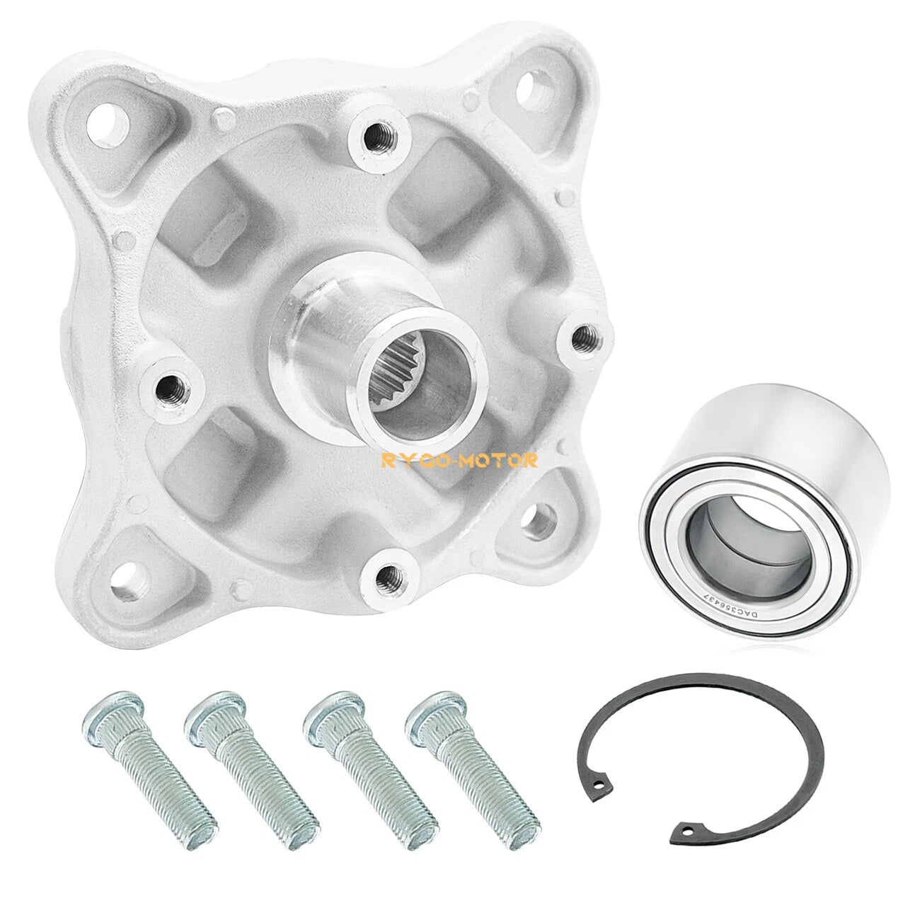 Front Wheel Hub with Bearing Studs Kit for Polaris Sportsman X2 500 570 800 (2005–2019)