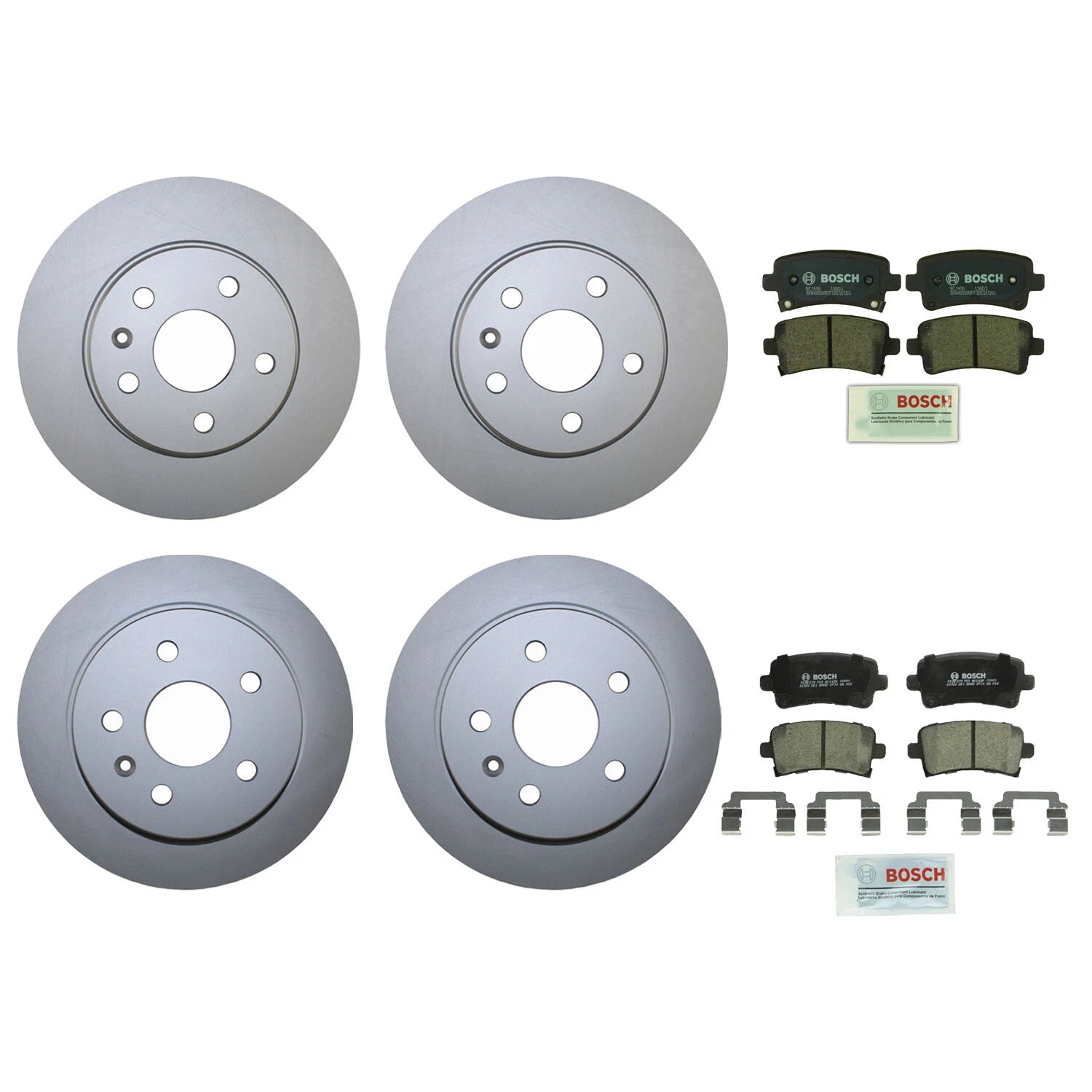 Front & Rear Brake Kit Rotors & Bosch Ceramic Pads for Buick Regal Chevy Malibu (2014–2020)