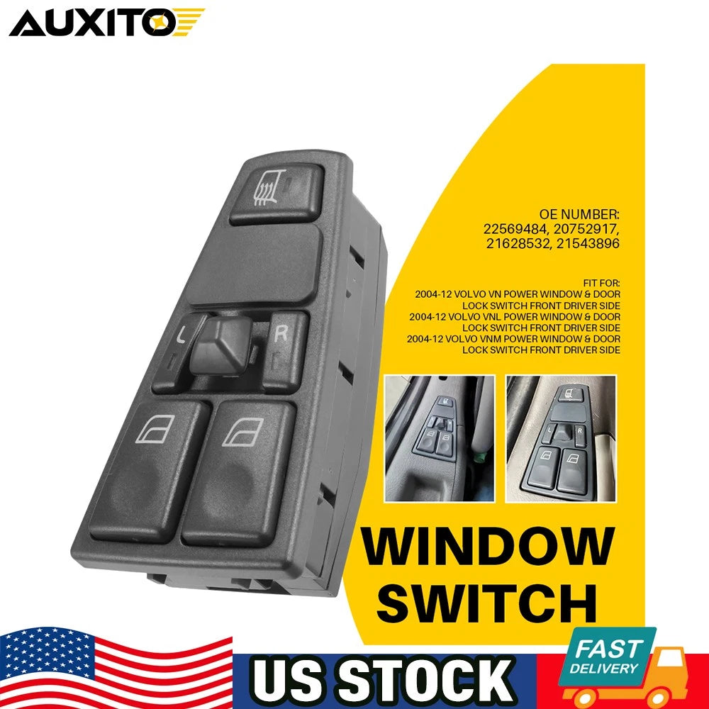 Power Window Control Switch for Volvo VNL (2005–2016) OE 21543896