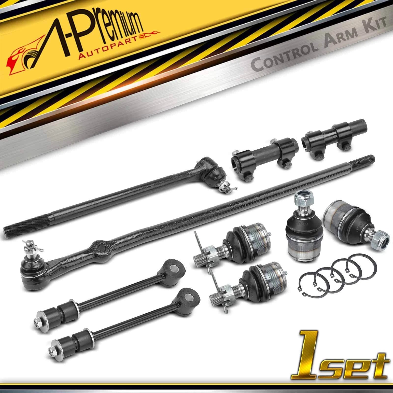 10x Inner Tie Rods & Rear Sway Bar Links for Ford F-250 (1985–1994) 4WD