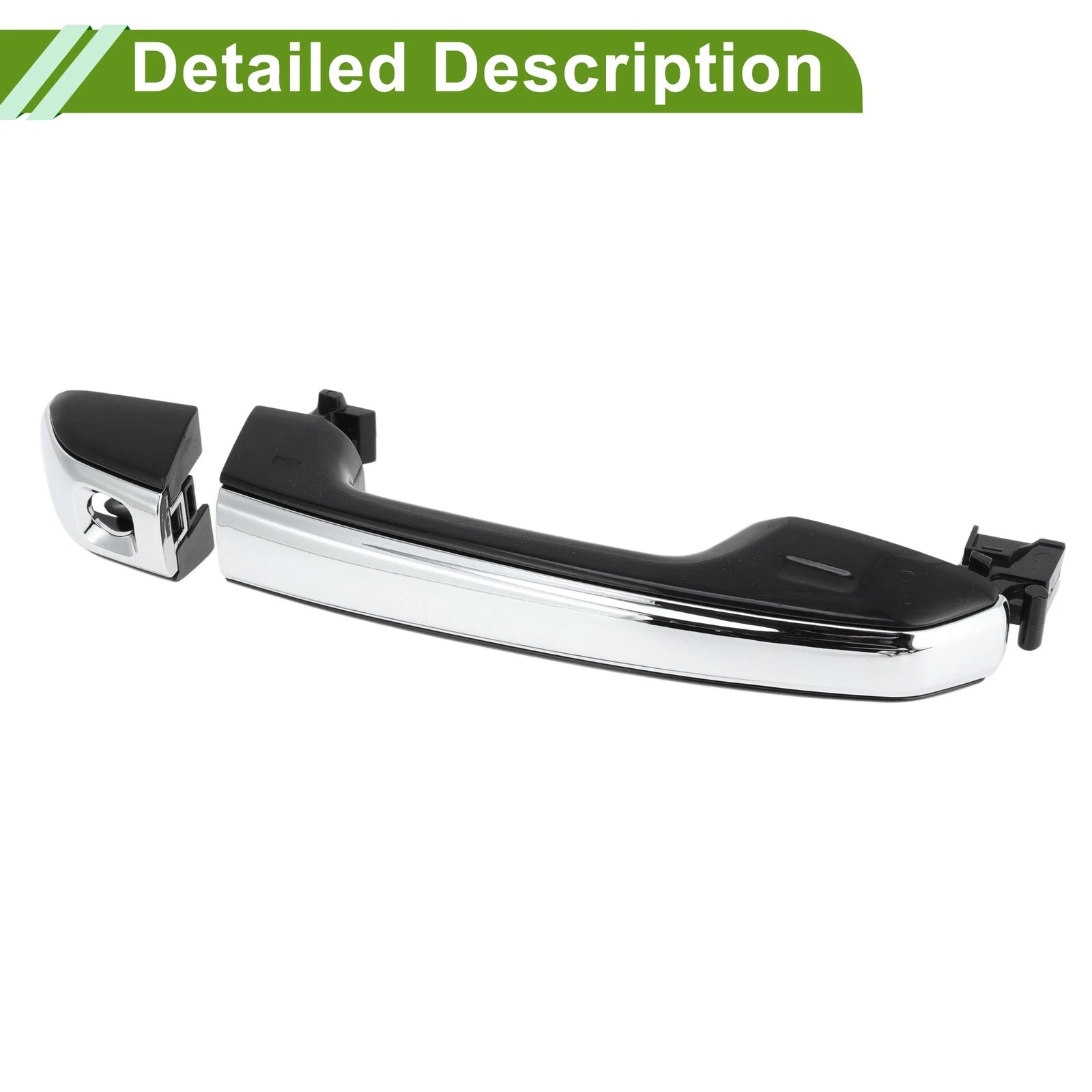 Set of 1 Exterior Door Handle for Lexus GX460 (2010–2023) Black Silver Tone
