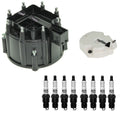 Distributor Rotor Cap & Spark Plugs Kit for Chevrolet C10 C20 GMC C1500 (1973–1987)