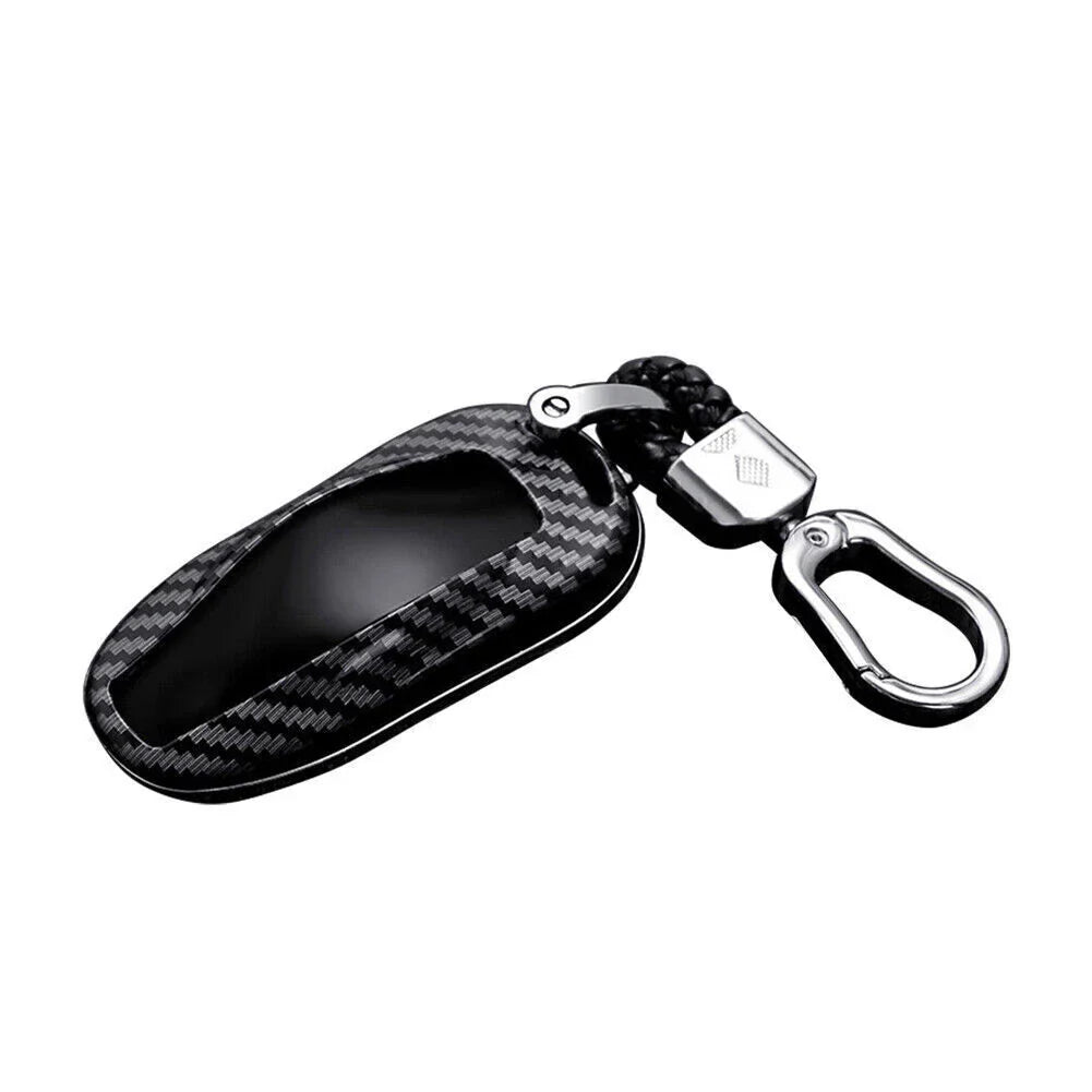 Carbon Fiber Key Fob Case Cover for Tesla Model 3, Model S (2017-2023)