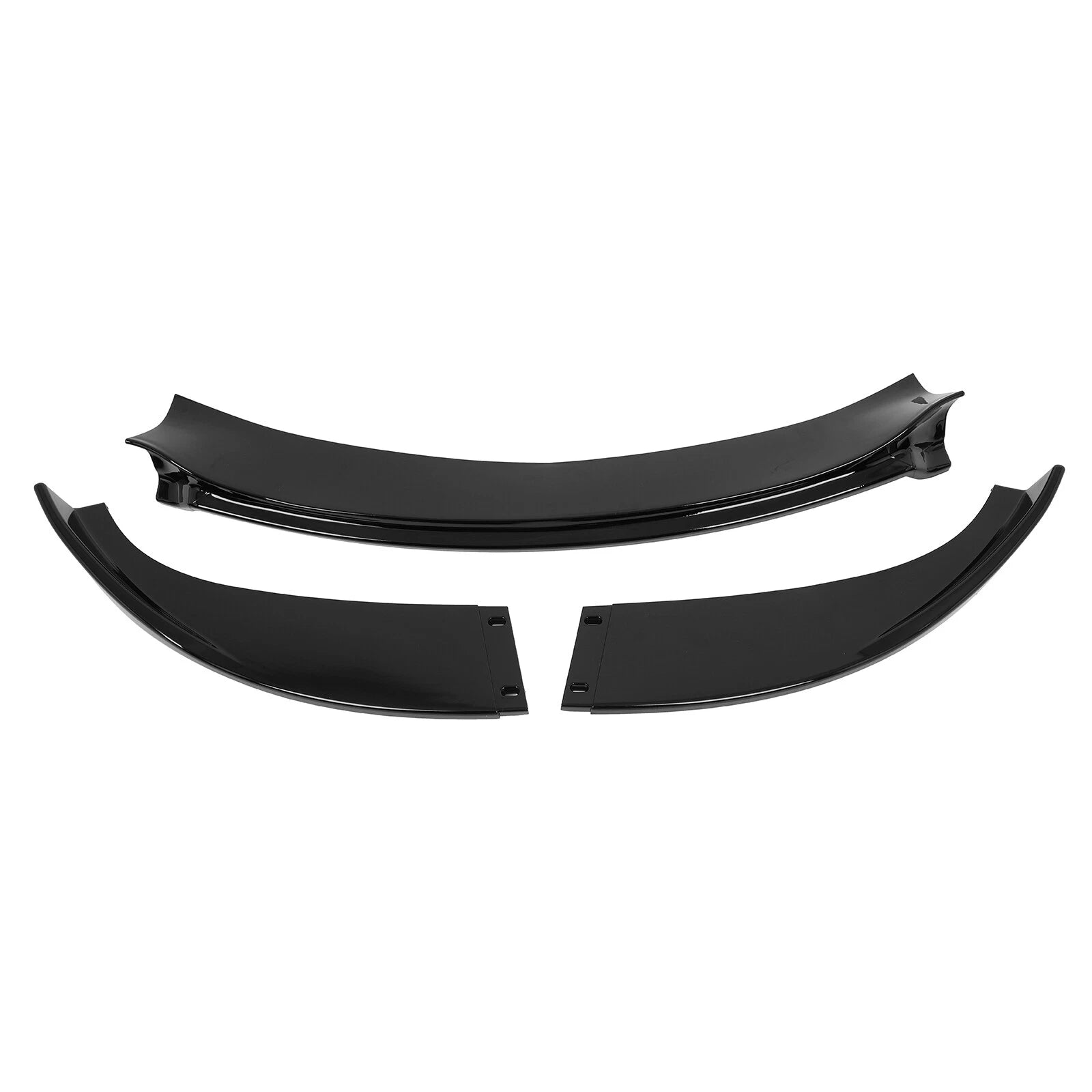 Front Bumper Lip Spoiler for BMW E60 M5 (2006–2010) - Glossy Black, 3 Pieces