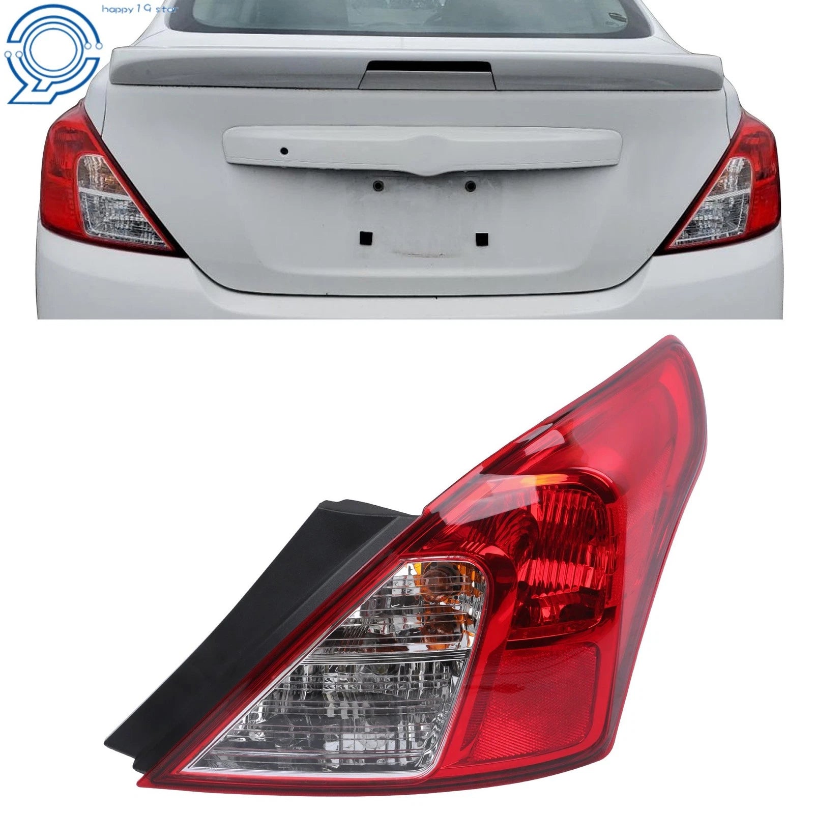 Tail Light for Nissan Versa (2012-2019) Halogen Right Red