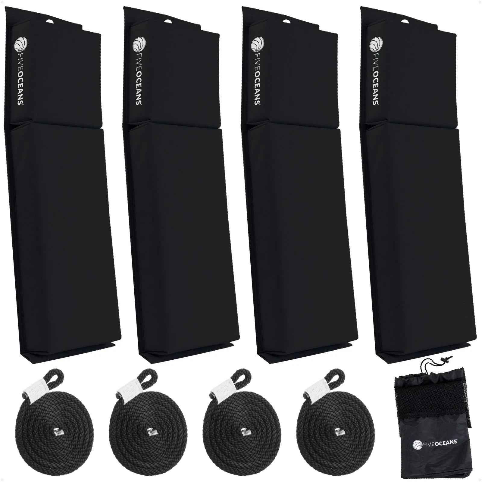 4-Pack Boat Fender Bumpers for Various Boats (24" x 6-7/8" x 2-1/2")