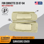Set of 2 Sunvisor Covers for Corvette C5 (1997–2004) - Beige Leather