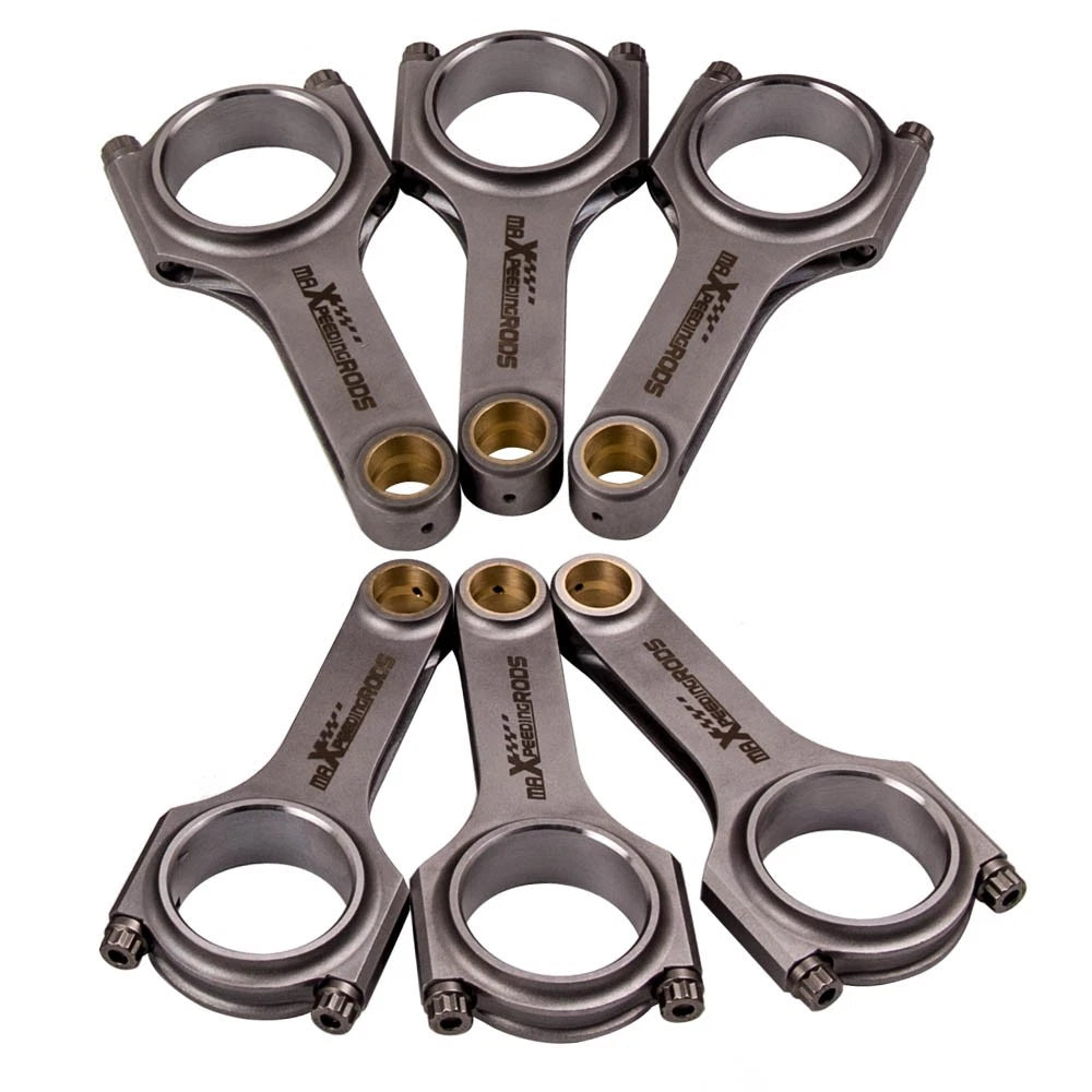 6pcs H-Beam Rods for Toyota Supra 2JZGTE JZA80 SC300 IS300 GS300 Soarer 5.591"