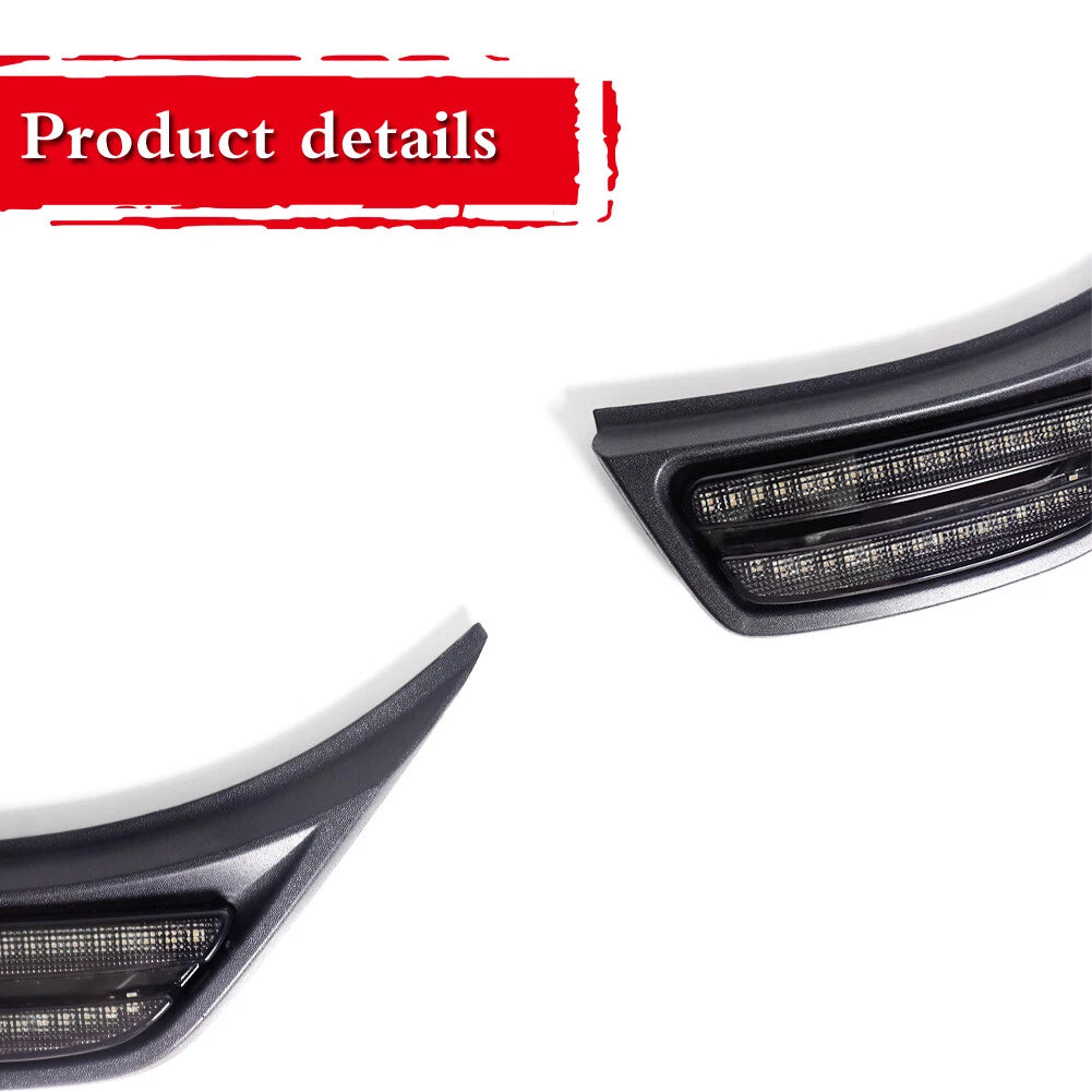 2X Amber LED Turn Signal Air Vent Lights for Jeep Wrangler JL JT (2018–2024)