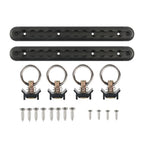 Set of 2 Cargo Control L Track Tie Down System 12 Inch Rails for Securing Cargo