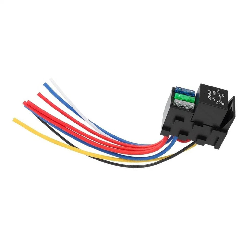 12V 3 Way 4PIN 40A Blade Fuse Relay Kit for Car Truck Marine Boat Jeep