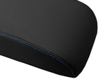 Leather Console Lid Armrest Cover for Honda Element (2007–2010) Blue Stitch