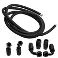 10AN 12FT Braided Gas/Oil/Fuel Hose Line + Hose End Fitting Separator Kit 500PSI