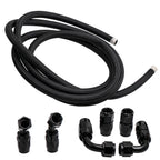 10AN 12FT Braided Gas/Oil/Fuel Hose Line + Hose End Fitting Separator Kit 500PSI