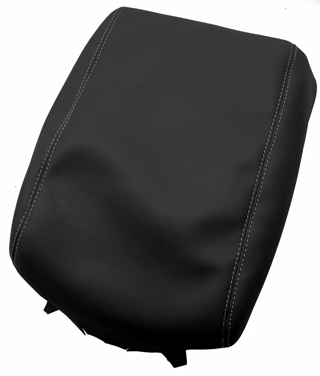 Console Lid Armrest Cover for Nissan Titan (2016–2020) White Stitch