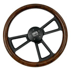 Steering Wheel Cover Black Burlwood Wrap for Peterbilt Kenworth (2010–2024)