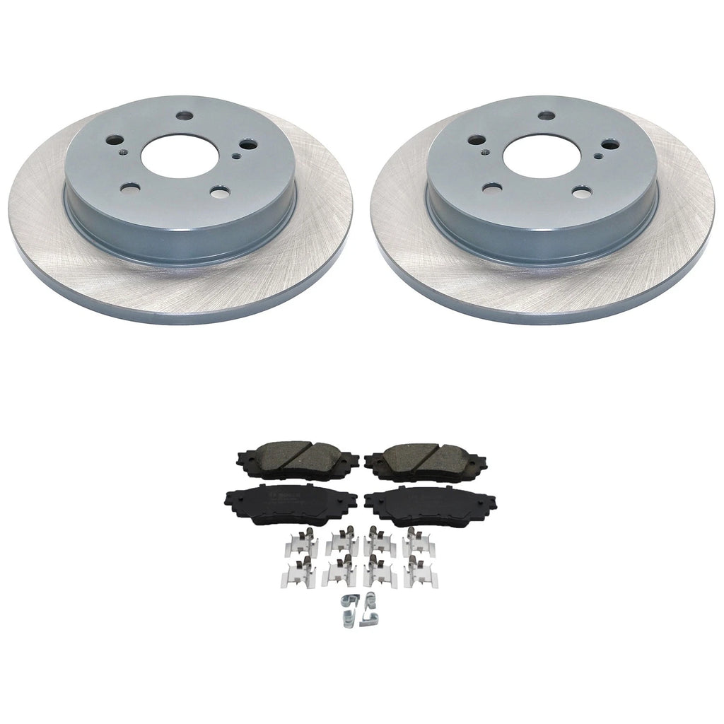 Set of 2 DuraGo Rear Rotors & Bosch QuietCast Pads for C-HR Prius (2016–2022)
