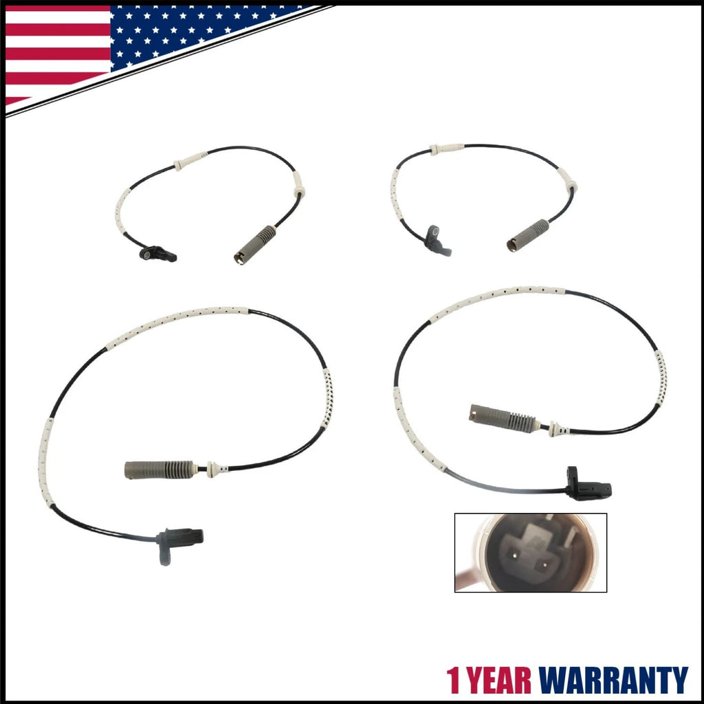 Set of 4 ABS Wheel Speed Sensors for BMW 328i, 128i (2007–2013)