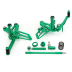 Green Rear Sets Footpegs Footrest for Kawasaki Ninja ZX-25R (2020–2021)