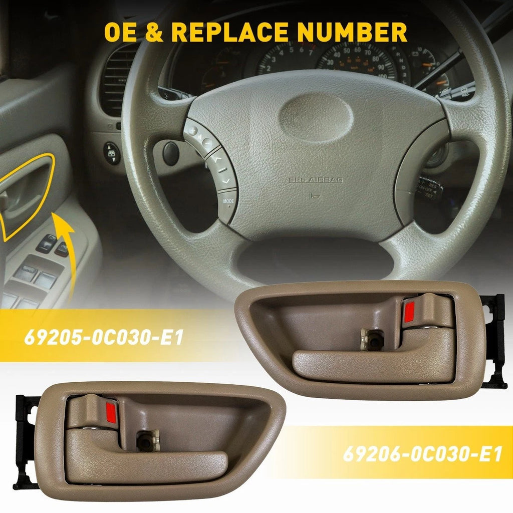 Set of 2 Interior Door Handles for Toyota Sequoia (2001â2007)