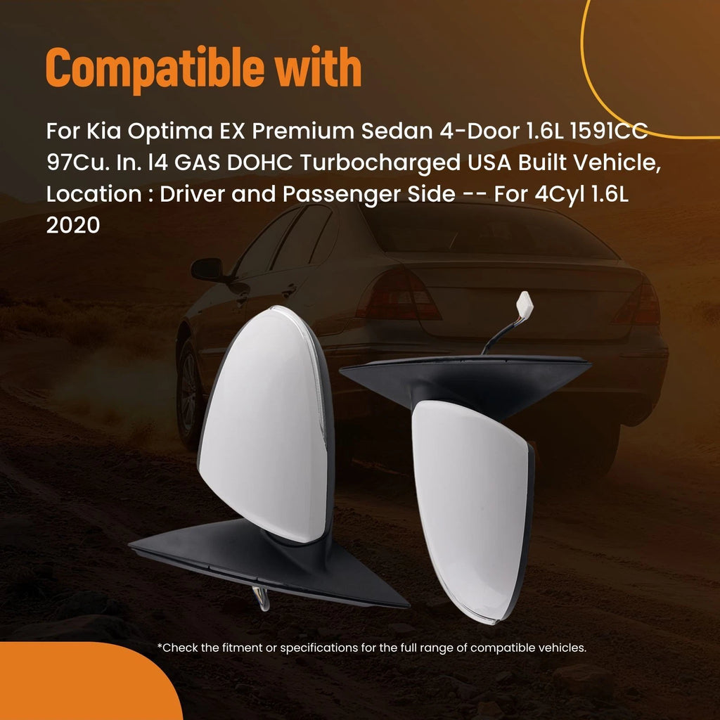 Rear View Mirror Set for Kia Optima (2016–2020) 87610D5150