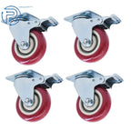 4 Pack Heavy Duty 4" Swivel Casters with Brakes for Various Applications