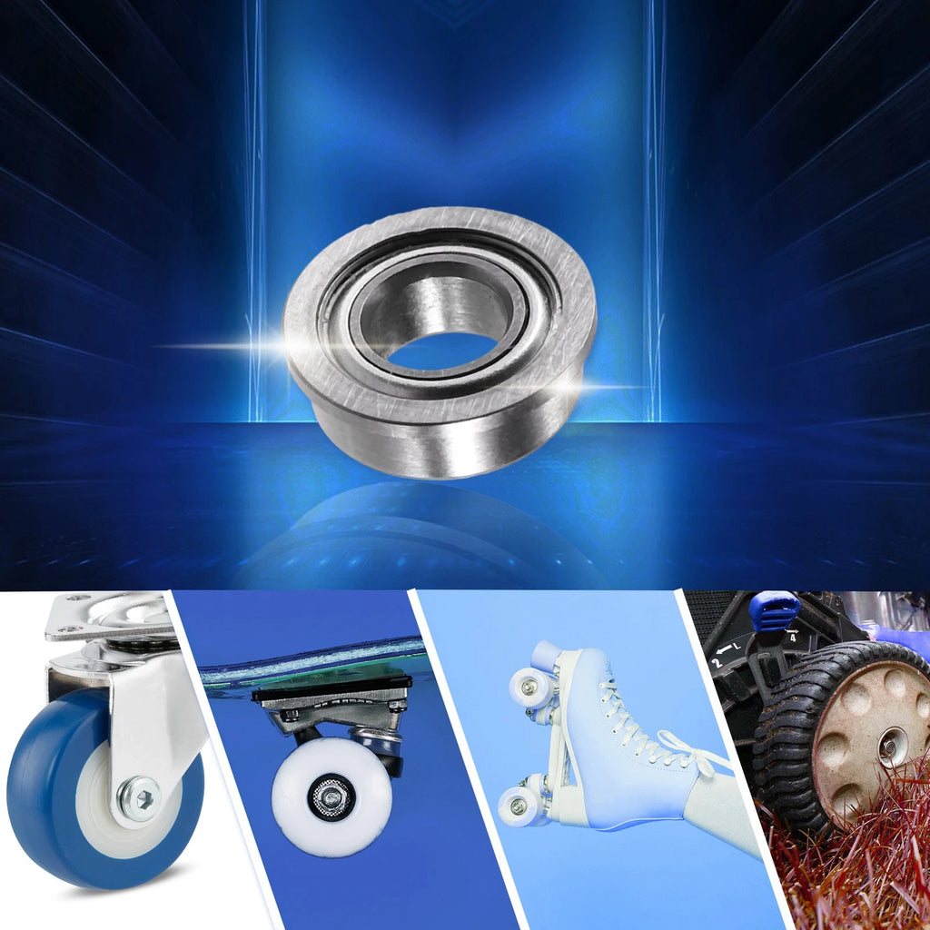 10 Pcs MF84ZZ Double Metal Shield Flanged Ball Bearings for Various Models