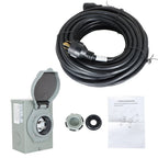 30 Amp Generator Extension Cord for NEMA 14-30P/14-30R (75FT)
